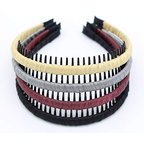JOBAND Comfy hairbands for women fashion short headbands teeth comb hair head band Hair Hoop Hair band Non-slip Hair Accessories for Womens/Girl(4 color)