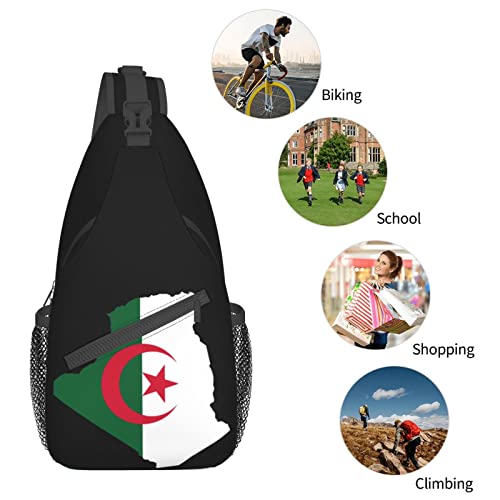 Mochila bandolera unisex bandera Argelia para senderismo miniatura 7