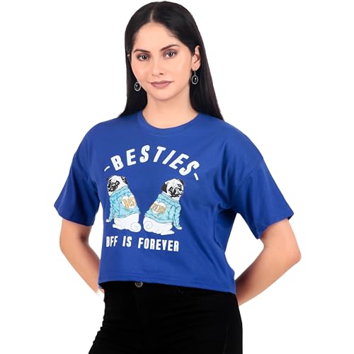 Image of London Hills Women's Cotton Regular Fit Tops || Crop Tops || Tshirt || Tshirt Top || Crop Tshirt