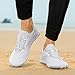 HF Stride Shoes Women Slip On Walking Sneakers HF Stride Barefoot Shoes - Unisex Non-Slip Barefoot Hiking Shoes – Quick-Dry Wide Toe Box Sneakers for Women & Men – Healthy Breathable Vitality White