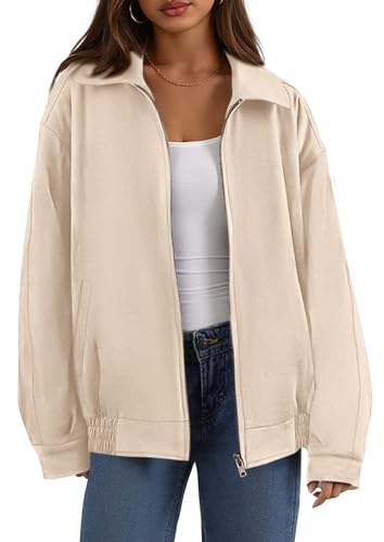 PRETTYGARDEN Faux Suede Bomber Jacket Women Fall Fashion 2025 Casual Zip Up Oversized Trendy Winter Clothing Outerwear Coats