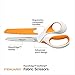 Fiskars RazorEdge Fabric Scissors, Heavy Duty Fabric Shears, Ultra-Sharp Stainless Steel Blades & SoftGrip Ergonomic Handle, 8”, White/Orange