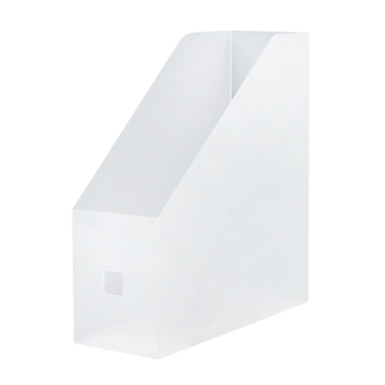 WOVEBIUS File Organizer Holder Storage Bookshelf Stationery Storage Box for Home Transparent Straight,Transparent Straight B,9x24x27cm