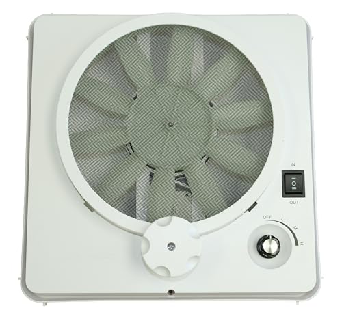 classAcustoms Breezy 80006 Multiple Speed RV Roof Vent Fan Upgrade kit | 12 Volt DC Power | Powerful and Quiet | Trailer | Camper | RV | Motorhome | Reversable Low Medium High