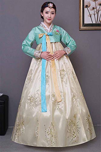 Female Korean Traditional Long Sleeve Classic Hanboks Dress Cosplay Costume Women Palace Korea Wedding Dance Costume