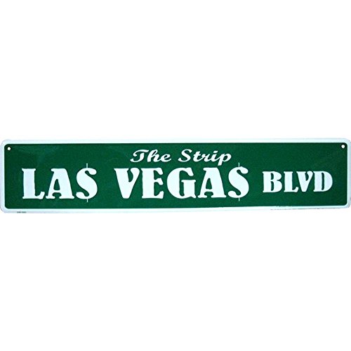 Signs 4 Fun Decorative Street Sign | Las Vegas Strip BLVD | 24” x 5” | Embossed Aluminum Sign |...