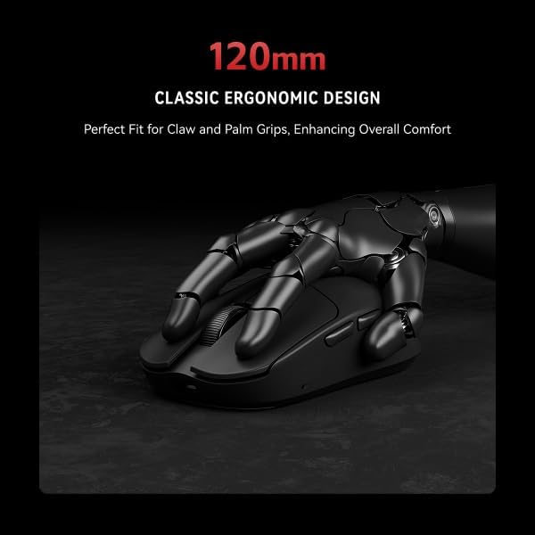 Ergonomic design of the ATKGEAR VXE MAD R mouse in hand