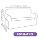 ZNSAYOTX Super Stretch Couch Cover Love Seat Sofa Covers for Living Room Dogs Pet Friendly Furniture Protector Spandex Loveseat Slipcovers with Anti Slip Foam Sticks (Dark Grey, Loveseat)