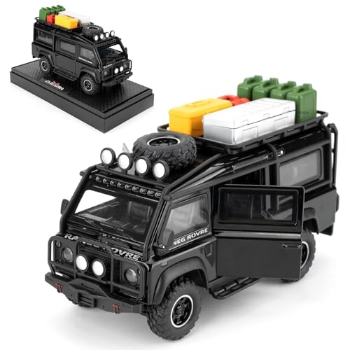 Image of FEXXA 1 /32 Compatible for Land Rover Van Model Car, Pull Back Diecast Collectible Car Toy with Sounds&Lights for Kids Boys Girls and Adults, Gift (BLACK1)