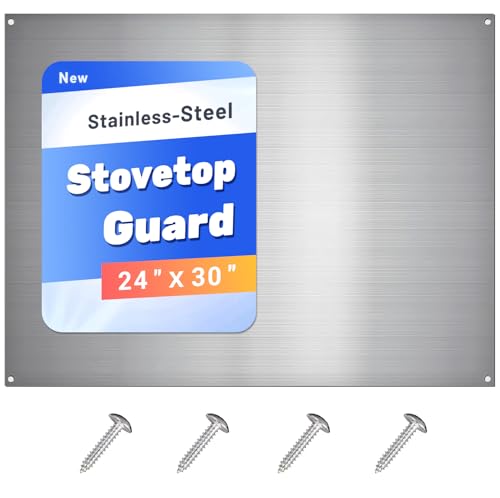 Stainless Steel Backsplash for Stove 24x30 Stove Backsplash Protector for Wall Metal Range Splash for Kitchen Wall with Screw Included0.0276 Thick)