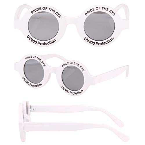 Fashion Thick Bold Frame Round Sunglasses Anti-UV Outdoor Colorful Glasses2