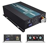 WZRELB Reliable 2000W Pure Sine Wave Inverter 12v 120v 60hz LED Display Solar Power Inverter (Black)