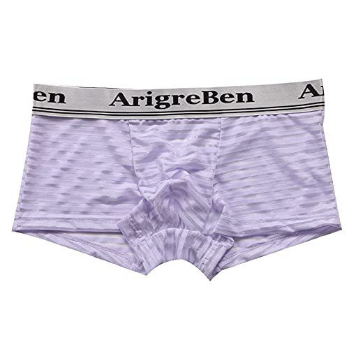 Boxershorts voor heren, katoenen onderbroek, basic boxer, broek voor mannen, gestreept, transparant ondergoed, broekje… - Afbeelding 4