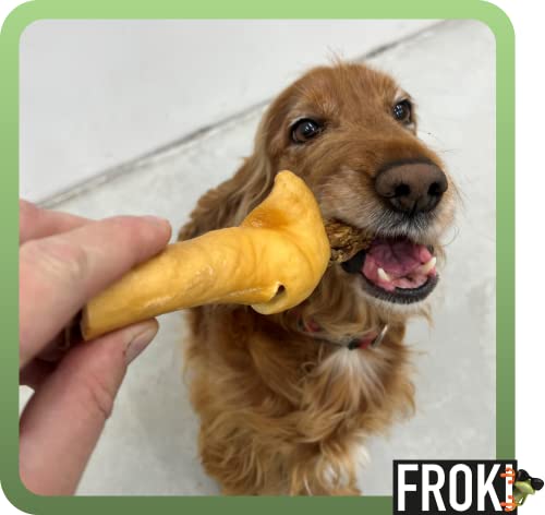 FROKI Premium Rinderkopfhaut für große & kleine Hunde 500g| 100% Rind | 100% Natürlich | Futter-Snack | Hunde-Leckerlis | Kausnack | Zahnpflege | ohne Zusatzstoffe