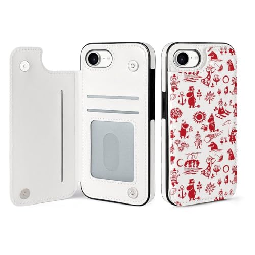 For iPhone 17E ���[�~�� �O�J�[�h���[ �蒠�^ iPhone �P�[�X ��d�}�O�l�b�g PU ���U�[ �u���b�N TPU ���� 3 �J�[�h�X���b�g �����X�^���h �����Y���i���݌v �S���ʑϏՌ� �V���[�g�t���b�v ���f�B�[�X �ʋ� �V���v�� �蒠�^