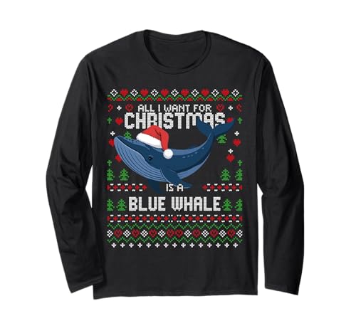 All I Want For Christmas Is A Blue Whale Ugly Xmas �Z�[�^�[ ����T�V���c