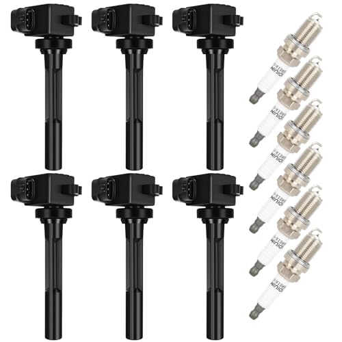 ECCPP Ignition Coil Coils&iridium Spark Plugs UF245 for Isuzu for Honda for Acura 1998-1999 Amigo 3.2L V6 Passport 3.2L V6 SLX 3.5L V6 set of 6
