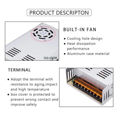 Alimentation de commutation 24V pour eviter les chutes de tension LED - 5