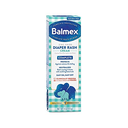 Balmex Diaper Rash Cream 4 oz Per Tube (5 Tubes)