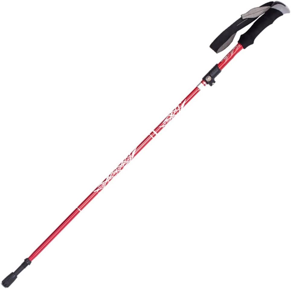 Auminum Alloy Telescopic Ultralight Trekking Pole Anti Shock Hike Folding Stick (D 1PCS)