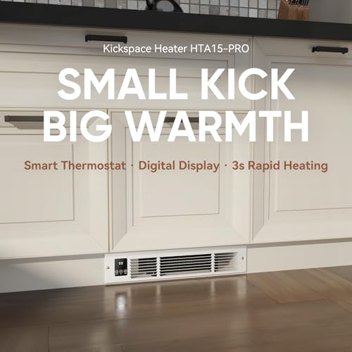 Image of Kickspace Heater 1500W Toe Kick Heater with Thermostat, White, HTA15-PRO