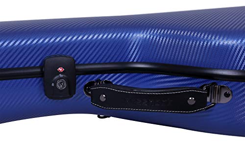 Image of Crossrock Poly Carbon OM /000 Guitar Case, Anti-scratch Flight Case in Blue (CRF4000OMBL)
