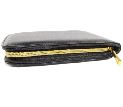 Gullor Pu Leather Fountain Pen Case For 12 Pens, Black With Golden Zipper, (Bc23651) #TOP1