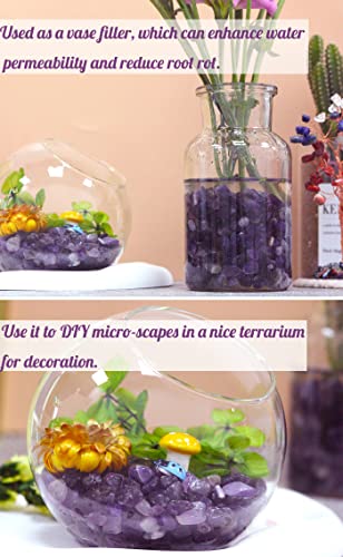 Image of Amethyst Healing Crystal Chips Bulk Gemstones Sets Tumbled Chips Crushed Stones Crushed Crystals Natural Rocks for Fountain Rocks Decoration Reiki Energy Balancing Meditation Aquarium Gravel 0.44lb
