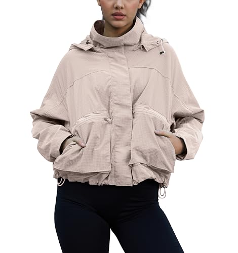 BRIEFING WIND & RAIN PULLOVER（BEIGE／M） Amazon.com: PESION Women's Packable lgt Rain Jacket Plus Size