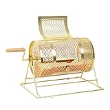 GSE Games & Sports Expert Brass Raffle Ticket Drum, Small Gold Spinning Raffle Cage Holds 2,000 Tickets or 80 Raffle Balls, Lottery Drawing Box for Raffles, Giveaways, Fundraisers, and Events