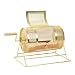 GSE Games & Sports Expert Brass Raffle Ticket Drum, Small Gold Spinning Raffle Cage Holds 2,000 Tickets or 80 Raffle Balls, Lottery Drawing Box for Raffles, Giveaways, Fundraisers, and Events