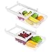 Viesap Cassetti Per Frigorifero, 2PCS Organizer Per Frigorifero Dal Design Unico, Con Cassetti Estraibili E Ripiani Per Frigorifero, Organizer Frigorifero Salvaspazio, Contenitore Per Frutta Verdura.