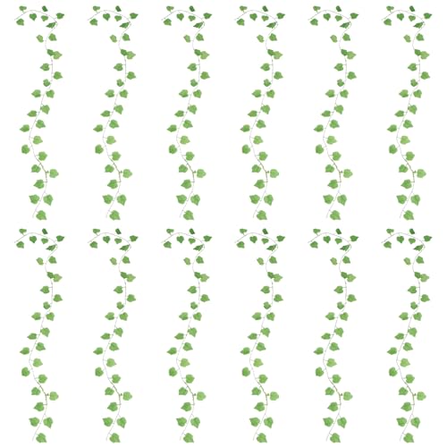 TOVINANNA Hojas De Parra Artificiales Pequeñas 30 Piezas Vid De Hoja Verde Simulada En Ratán Decoración Colgante para Hogar Oficina y Jardín