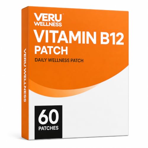 Veru Wellness Energy B12 Patch - (Pack of 60) Self Adhesive B12 Energy Topical Patch 8-10 Hours