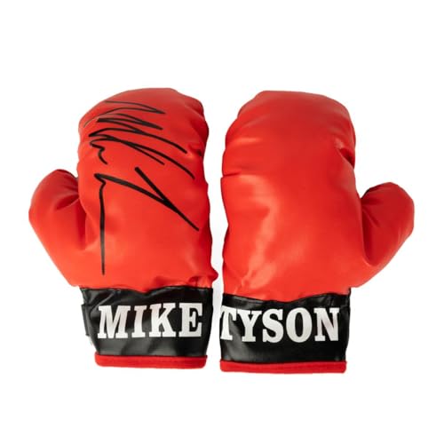 World Tech Toys Mike Tyson Kids Boxing Gloves – Official Licensed Autograph, Adjustable & Durable - Kids 6+