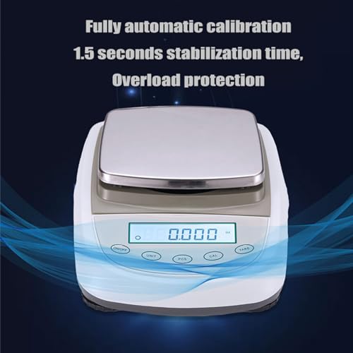 Balanza analítica de precisión, Capacidad de 5000 g, precisión de 0,01 g, balanza electrónica Digital para experimentos de Laboratorio, químicos y minerales, al，1000g/0.01g