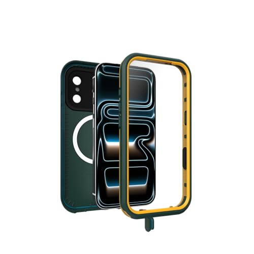 Image of OtterBox iPhone 17 Pro FRĒSeries Waterproof Case - Submerge Green - Waterproof iPhone Case up to 2 Meters, IP68, Phone Case for Swimming /Snorkeling