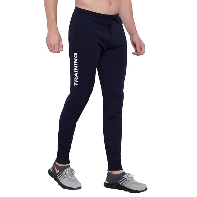 Image of BLUE STAR SHARK Men's Premium Stretchable Cargo Joggers | Regular Fit, Stylish Track Pants with Pockets | Soft Smooth Feel, Logo on Front, Comfortable Everyday Wear