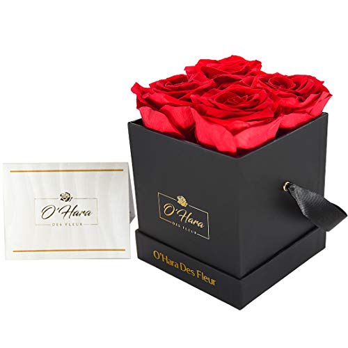 O'HARA DES FLEUR Preserved Rose, Real Flowers, Handmade Flowers in a Box |
