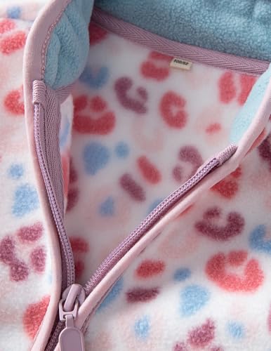 Image of Kids Printed Polar Fleece Jacket Toddler Baby Boys Girls Autumn Winter Warm Sherpa Lining Outerwear Soft Lightweight