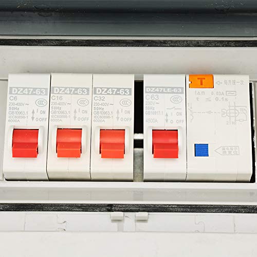 AYNEFY 3 Way Consumer Unit, Garage & Caravan CU with 63A 30mA RCD & 6A 16A 32A MCBs, IP65 Waterproof Enclosure for Outbuildings Sheds Workshops, 230V-400V Rated - Image 7