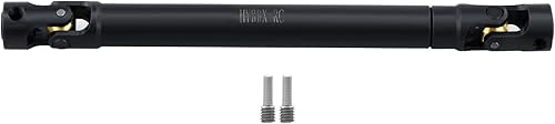 HYBDX Rc Eje de transmisión de aluminio para 110 RC car Track Axial SCX10 Gladiator YK4082 TRX4 TF2 D110 RC Crawler eje de transmisión (negro, 4.92