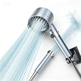 POMME DE DOUCHE HAUTE PRESSION: La pomme de douche peut être fortement pressurisée pour résoudre l'inconvénient d'une pression d'eau insuffisante. L'espace interne de la pomme de douche est bien structuré et les orifices de sortie de l'eau sont uniformément répartis. La conception technique avancée de la pomme de douche garantit que toutes les buses délivrent une quantité d'eau équilibrée, et la puissante pression de l'eau soulage doucement votre corps fatigué en quelques minutes seulement.