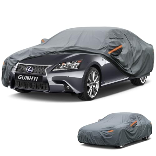 Image of GUNHYI Premium Car Cover Custom Fit GS(1998-2010), 16 Layers Heavy Duty Car Cover Waterproof All Weather with Zipper Door for Sun Rain Snow Dust Uv Protection