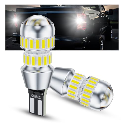 AUXITO 921 LED Bulb Reverse Lights, 6000K White Super Bright 912 906 904 916 T15 W16W LED Backup Lights License Plate Lights, Pack of 2
