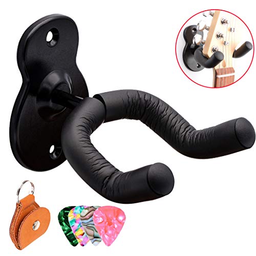 Guitar Wall Mount Hanger Hook Acoustic Electric Bass Guitar Wall Hook Hanger Black