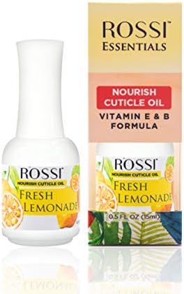ROSSI Nail & Cuticle Oil, Cuticle Skin Care Nail Moisturizer 15ml/0.5 oz Cuticle Nourishing Oil - Fresh Lemonade, Strawberry Margarita, Honey Peach (Fresh Lemonade)