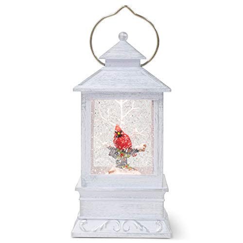 Roman 133510 Led Swirl Lantern Cardinal Tree 8.5 inch Grey