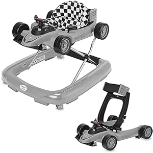 ib style® LITTLE SPEEDSTER | 2 in 1 | Babywalker | Loopstoeltje | met geluidseffecten | EN 1273:2020 | Grijs
