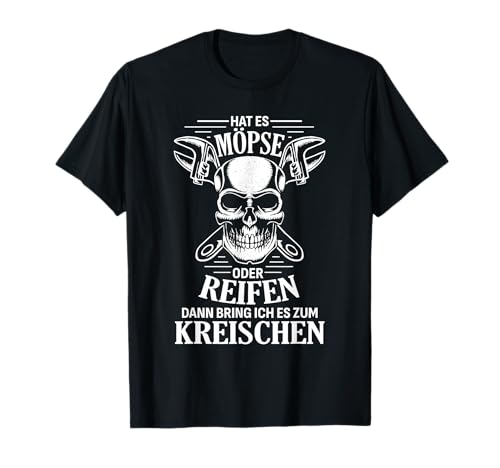 Pugs or tyre tuning car mechanic cars workshop T-Shirt